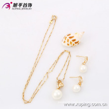 China Wholesale Xuping Newest 18k Gold Plated Luxury Pearl Jewelry Set